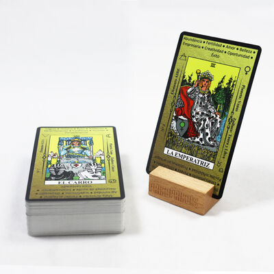 Taille personnalisée en feuille d'or Eco-friendly imprimable cartes de tarot avec impression personnalisée