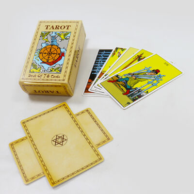 Cartes de Tarot personnalisées en gros 310gsm Black Core Paper avec livret d'instructions pour la divination et le divertissement