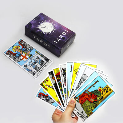 Cartes de Tarot Imprimables Personnalisées avec Guide - Papier Cœur Noir 310gsm & Taille Personnalisée