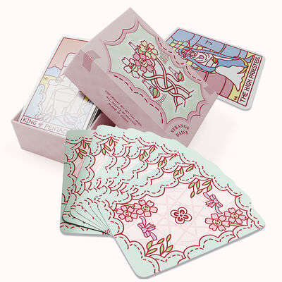 Cartes de Tarot personnalisées de luxe avec logo lune et étoile - Cartes de Tarot imprimables en papier durable pour fêtes et jeux