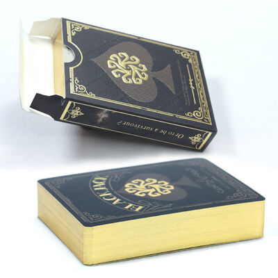 Cartes de jeu personnalisées en feuille d'or de luxe de haute qualité avec un matériau écologique et un design personnalisé
