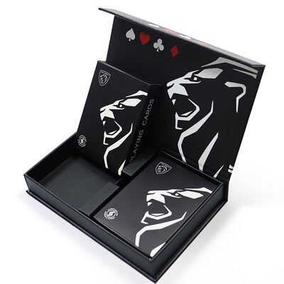 Cartes de jeu personnalisées respectueuses de l'environnement avec ensemble de boîtes doubles et emballage personnalisé pour les activités promotionnelles