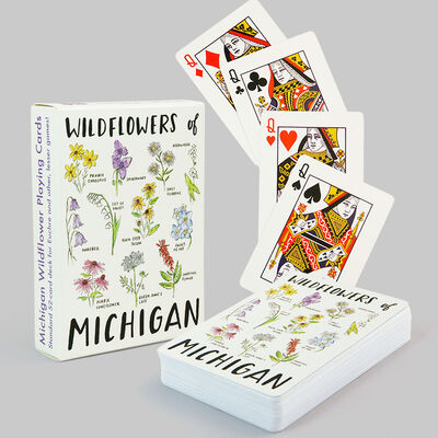Conception personnalisée Eco-friendly Durable cartes à jouer avec fleurs sauvages personnalisées Art et logo personnalisé