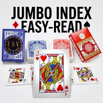 Indice Jumbo Cartes à jouer en gros caractères avec numéros faciles à lire pour les personnes âgées et les malvoyantes