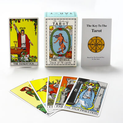 En couleur personnalisée Tarot classique Oracle Impression personnalisée de cartes de tarot en couleur Design d'usine cartes de tarot avec guide