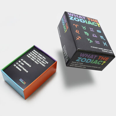 Jeu de cartes de questions du zodiaque personnalisé pour jeunes, jeu de cartes à gratter personnalisé avec boîte
