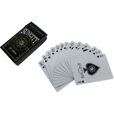 Plate-forme de impression faite sur commande du noir et des cartes de jeu d'or fabriqués en Chine