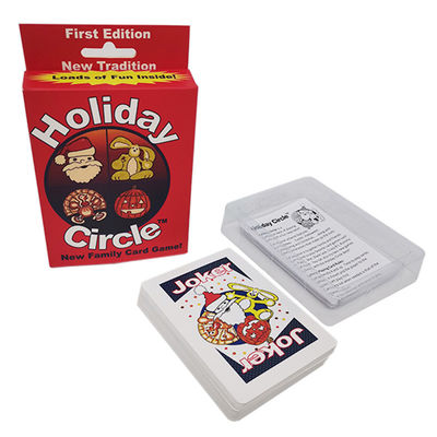 Cartes de jeu de vacances de Noël 57x87mm que les deux pleines couleurs latérales ont imprimés