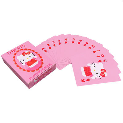 Paquet de cartes fait sur commande de jeu de carte blanche rose Hello Kitty