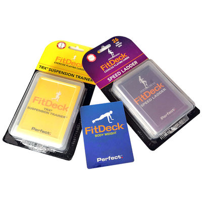 cartes de séance d'entraînement d'exercice de 57x87mm, cartes d'exercice de poids du corps d'OEM