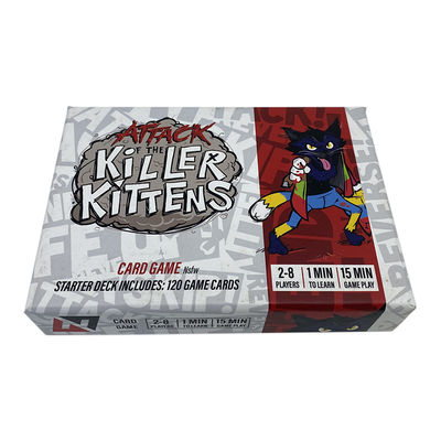 cartes imprimables en plastique de jeu de PVC de 0.35mm, papier d'imprimerie fait sur commande de cartes de jeu de tueur