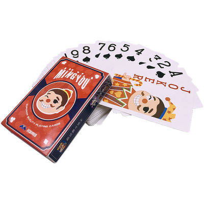 Cartes de jeu en plastique durables de coutume avec des photos vernissant le finissage