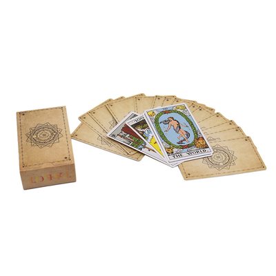 Surface imprimée faite sur commande de vernis de Mini Tarot Cards With Guidebook
