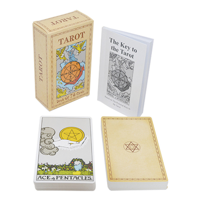 Surface imprimée faite sur commande de vernis de Mini Tarot Cards With Guidebook